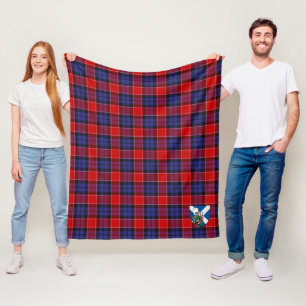 Manta Polar Scotts Graham de Tartán Rojo de Menteith a Cuadros