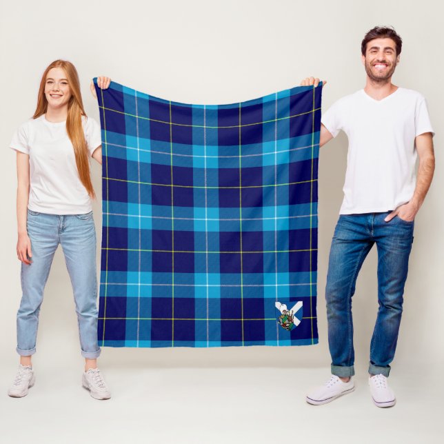 Manta Polar Scotts McKerrell Blue Tartan Plaid (In situ)