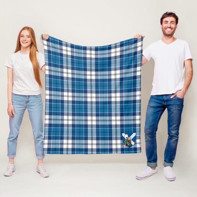 Manta Polar Scotts Muirhead Blue Tartan Plaid (In situ)