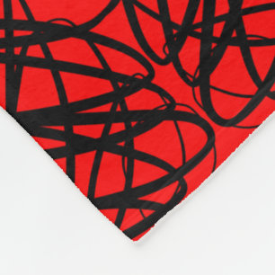 Manta Polar Scribe simple   Tejido Espejo   Rojo  