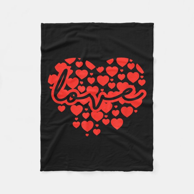 Manta Polar Script Love Heart Of Hearts Valentine's Day  (Anverso)