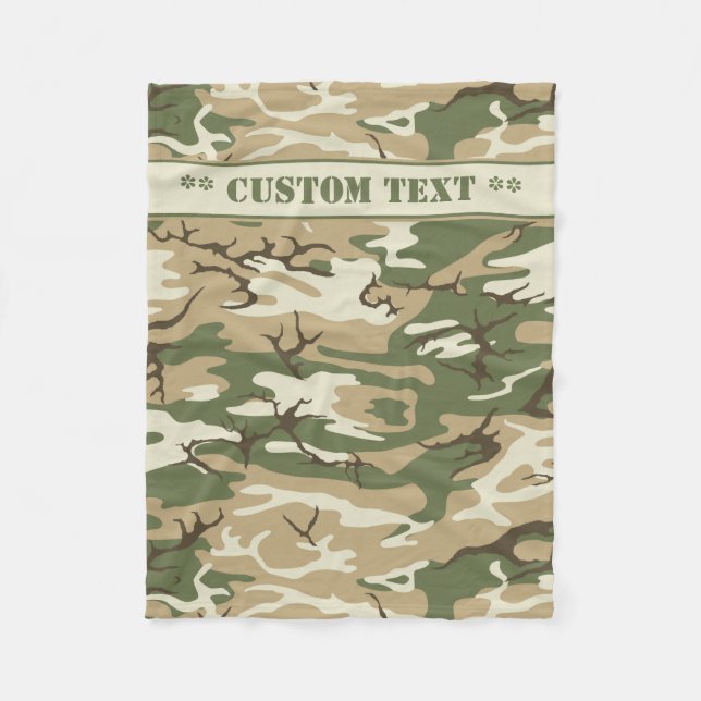 Manta Polar Scrub Camo con Personalizado Textos (Anverso)