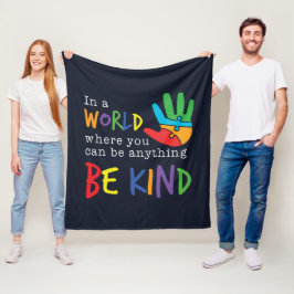 Manta Polar Sé amable de la mano del rompecabezas de la concie