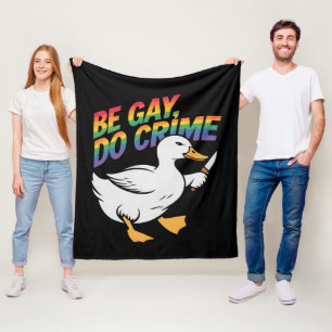 Manta Polar Sé Gay Haz Crimen Ganso Divertido Arcoíris Orgullo