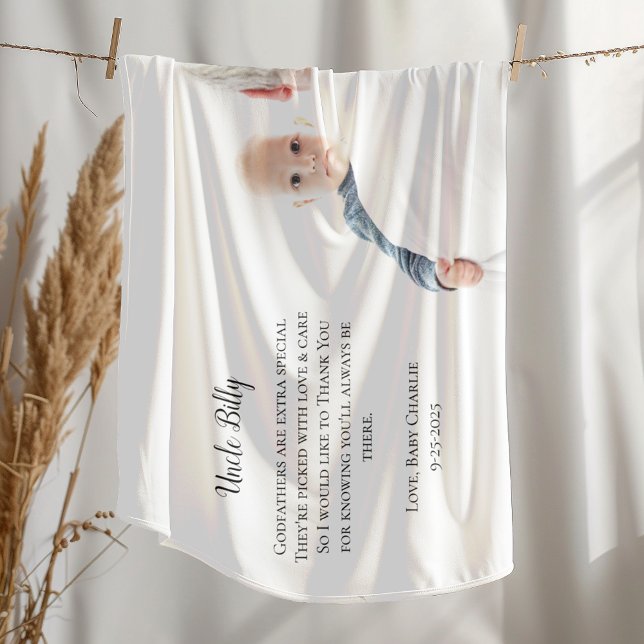 Manta Polar Sé Mi Padrino Gracias Foto (Subido por el creador)