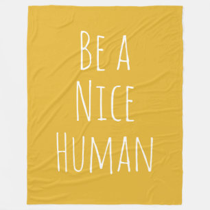 Manta Polar Sé una amable persona diciendo amarillo Minimalist
