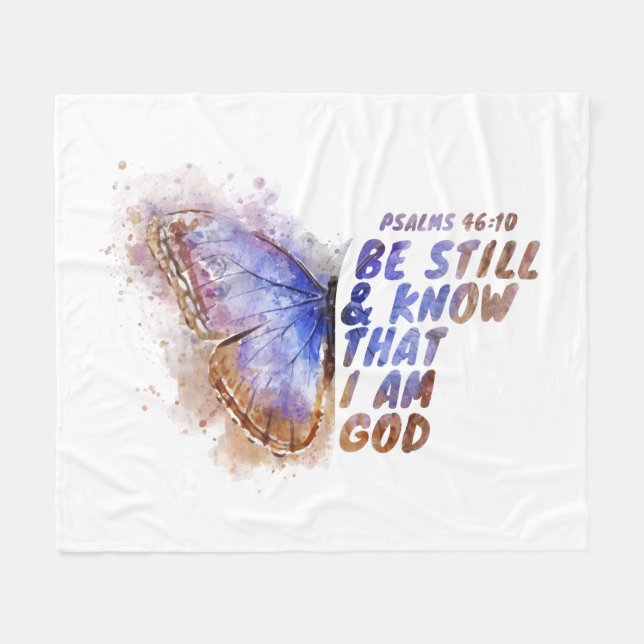 Manta Polar Sé Y Sé Que Soy Dios: Mariposa femenina   (Frente (Horizontal))