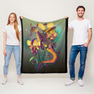 Manta Polar Seadragón sórdido con orquídeas