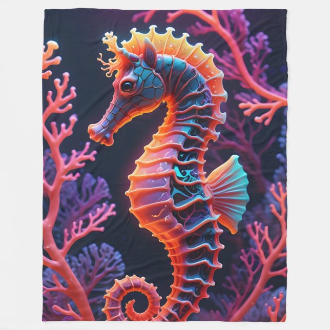 Manta Polar Seahorse Fleece Blanket (Anverso)