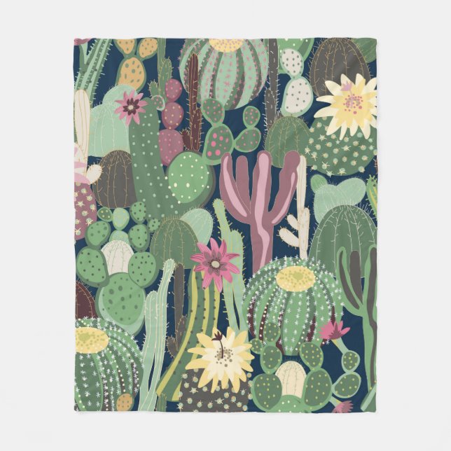Manta Polar seamless background with cactus (Anverso)