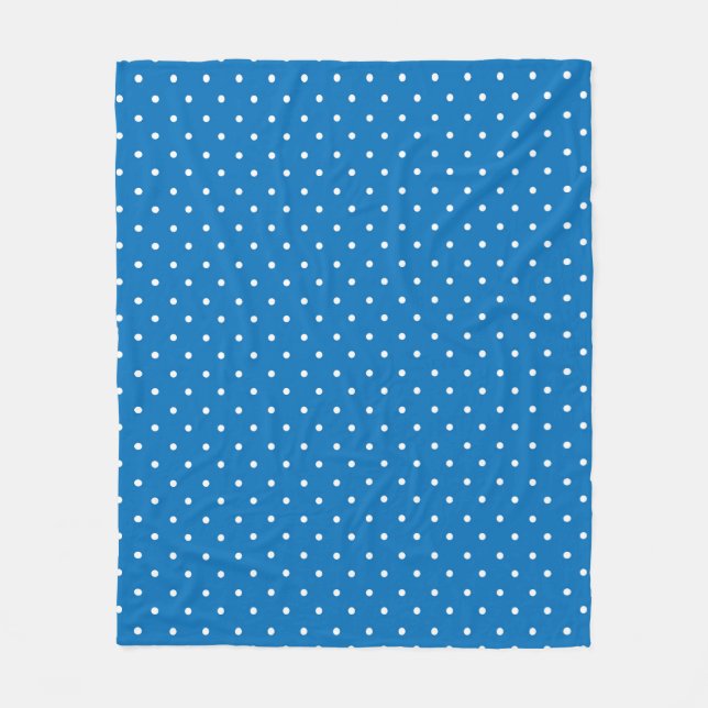 Manta Polar Seamless blue background polka dot pattern  (Anverso)