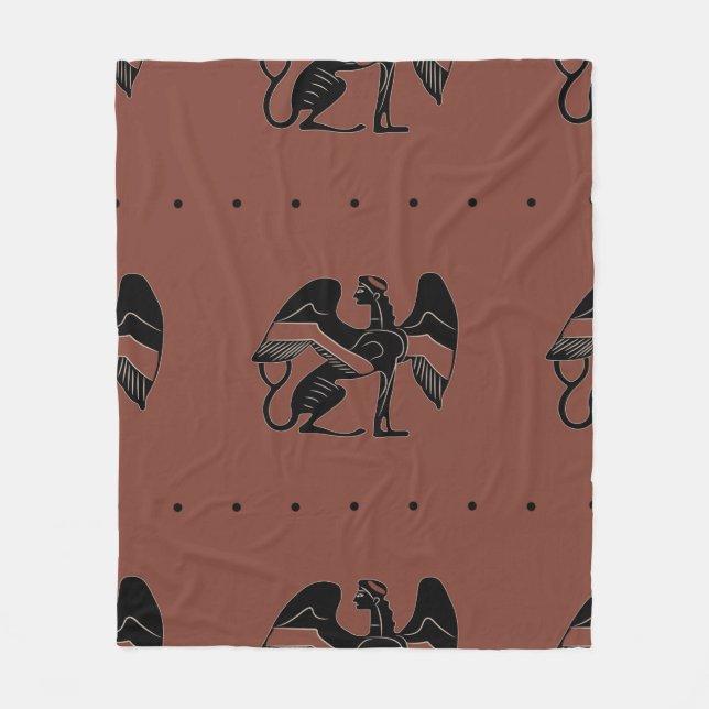 Manta Polar Seamless ethnic pattern with fantastic winged sphi (Anverso)