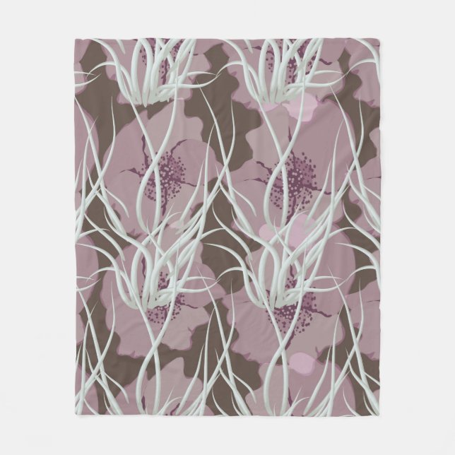 Manta Polar Seamless floral background,  seamless patternart,  (Anverso)