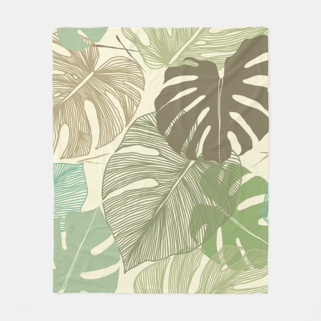 Manta Polar Seamless floral pattern from Tropical Monstera del (Anverso)