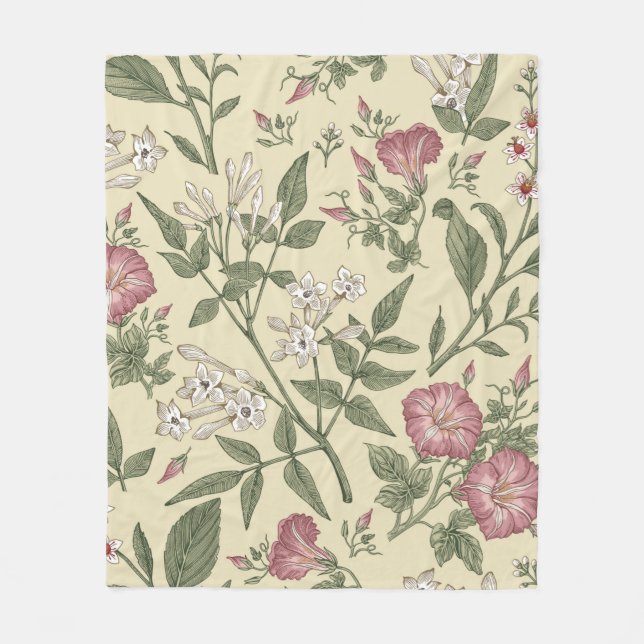 Manta Polar Seamless pattern. Beautiful fabric blooming realis (Anverso)