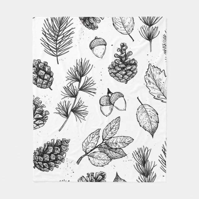 Manta Polar Seamless pattern. Hand drawn vintage illustrations (Anverso)