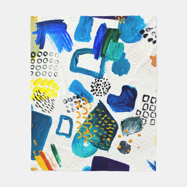 Manta Polar Seamless pattern made by hand drawn paint strokes. (Anverso)