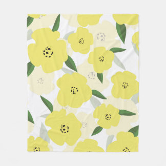 Manta Polar Seamless pattern with bright yellow flowers backgr