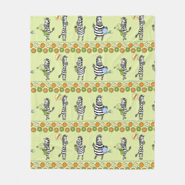Manta Polar Seamless pattern with different zebras and differe (Anverso)