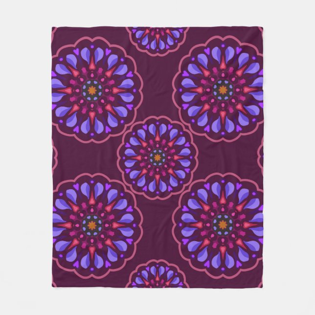 Manta Polar Seamless pattern with ethnic mandala art ornament. (Anverso)