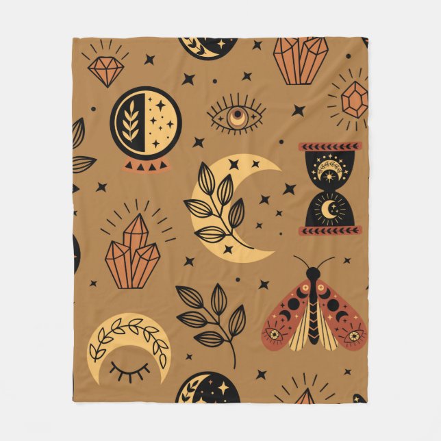Manta Polar seamless pattern with magical elements (Anverso)