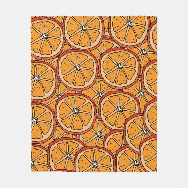 Manta Polar Seamless pattern with orange. Endless texture (Anverso)