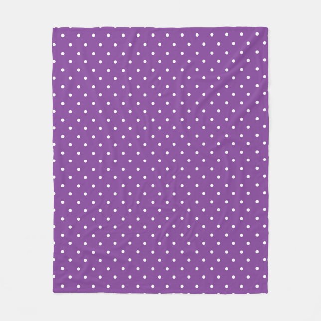 Manta Polar Seamless purple background polka dot pattern  (Anverso)