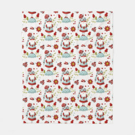 Manta Polar Seamless Valentine Pattern Christmas Santa, flower