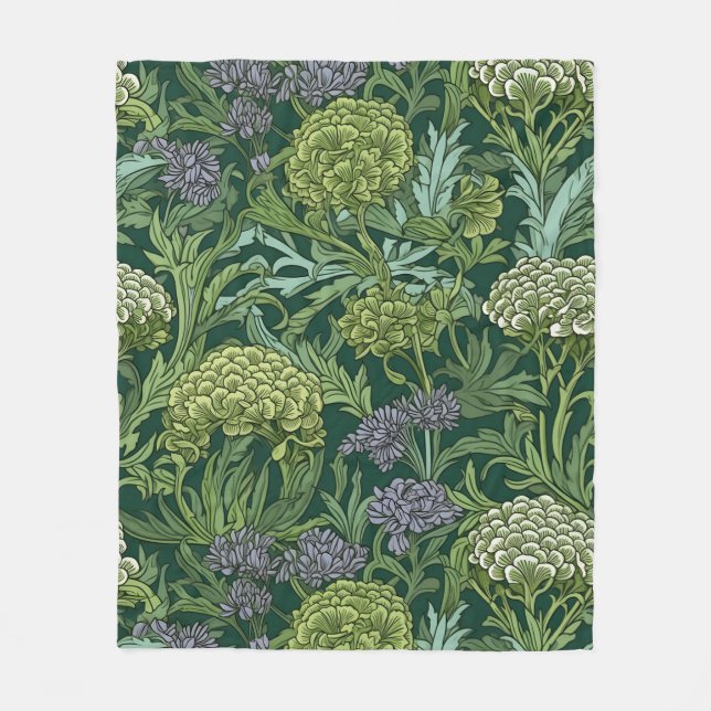 Manta Polar Seamless William Morris style floral pattern (Anverso)