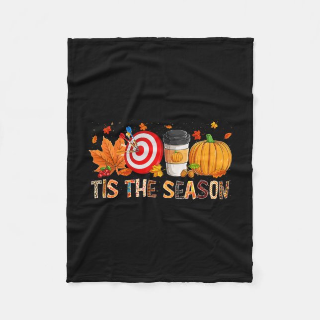 Manta Polar Season Leopard Pumpkin Darts Halloween Fall Leaf (Anverso)