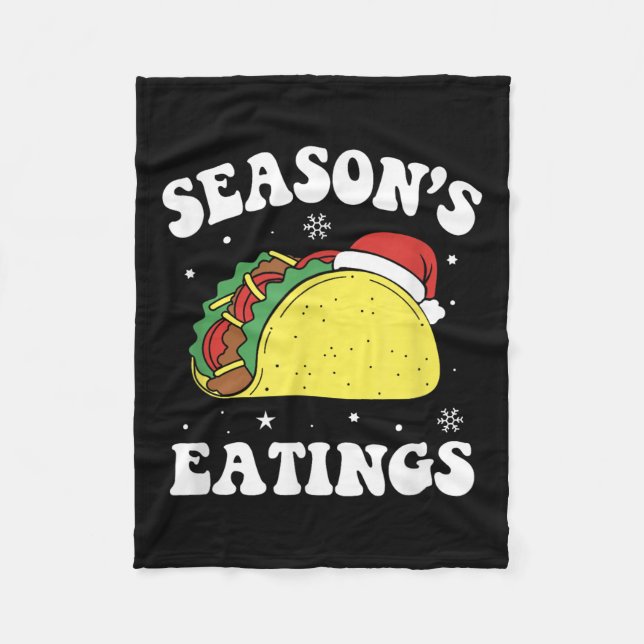 Manta Polar Season's Eatings Funny Christmas Taco Lover  (Anverso)