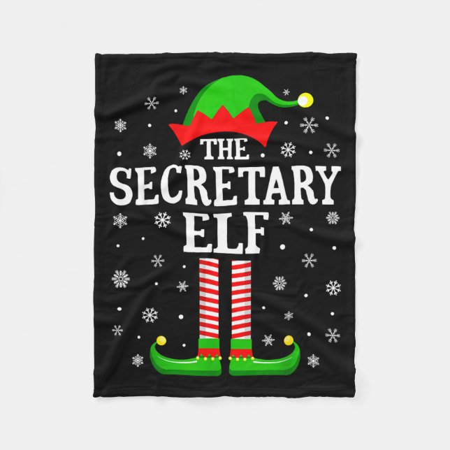 Manta Polar Secretary Elf Funny Christmas Family Matching  (Anverso)