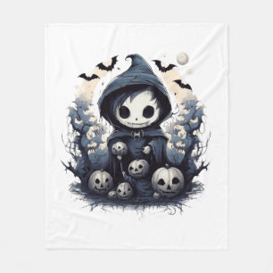 Manta Polar Segador Chibi Encapuchado Halloween - Fantasía Osc
