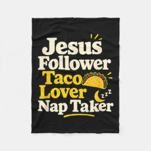 Manta Polar Seguidor Divertido de Jesús Taco Nap Amante Durmie