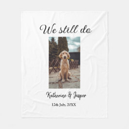 Manta Polar Seguimos haciendo boda pareja mascota foto nombre