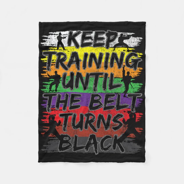 Manta Polar Seguir Entrenando Hasta Que El Cinturón Se Vuelva  (Anverso)