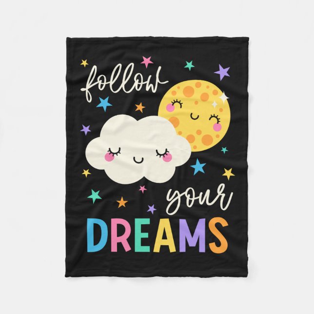 Manta Polar Seguir tus sueños | Nube y Luna (Anverso)