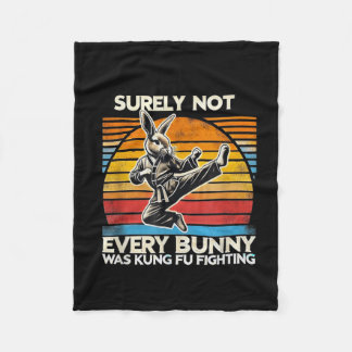 Manta Polar Seguramente No Cada Bunny Kung Fu Fighting Pascua