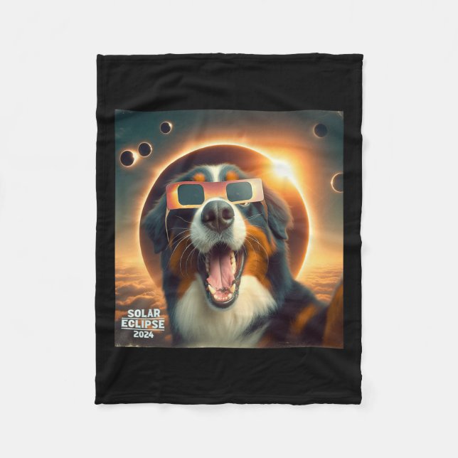 Manta Polar Selfie Bernese Mountain Dog Mens Solar Eclipse (Anverso)