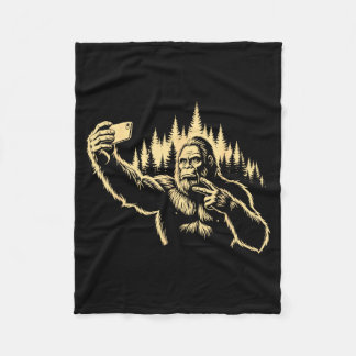 Manta Polar Selfie de Bigfoot Divertido Sasquatch Signo de Paz