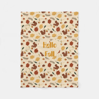 Manta Polar Selva de caída de ardillas personalizadas