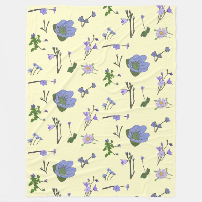 Manta Polar Selva de mariscos naturales de púrpura (Anverso)