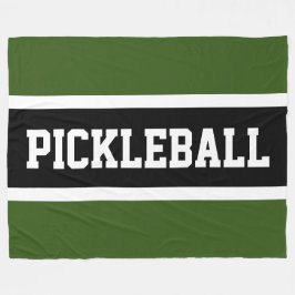 Manta Polar Selva deportiva Green Black PICKLEBALL Strips