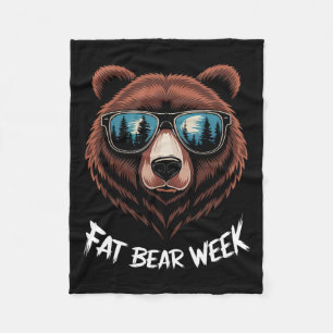 Manta Polar Semana Del Oso Grasoso Retro Oso Sombrillas Natura
