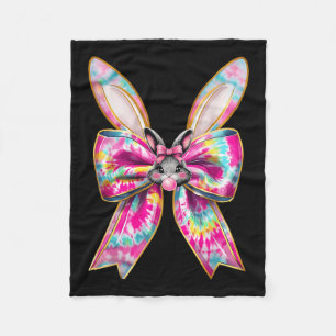 Manta Polar Semana Santa Bunny Face Coquette Bow Feliz Día de