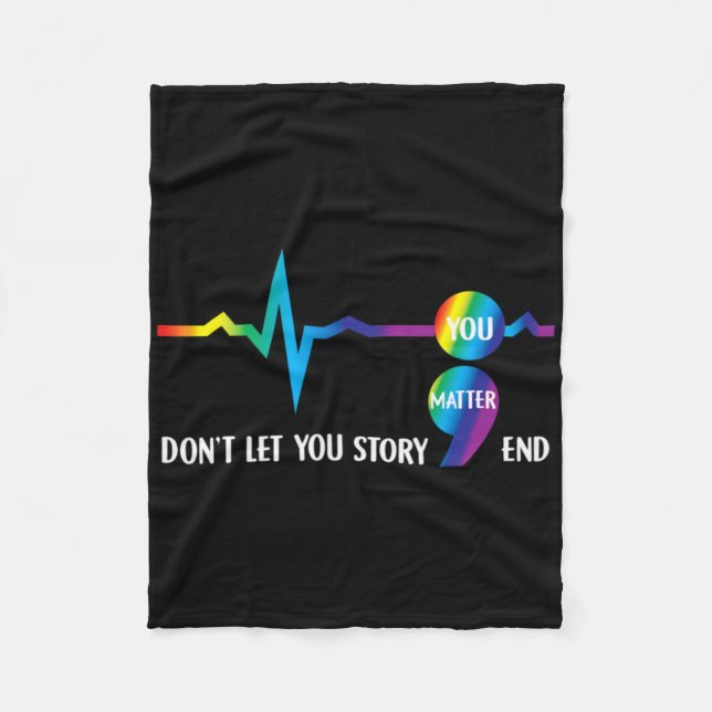 Manta Polar Semicolon Mental Health Awareness Suicide Preventi (Anverso)