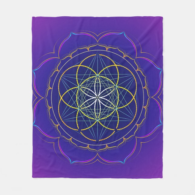 Manta Polar Semilla de la mandala del yantra de la vida y del