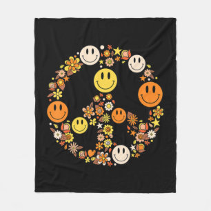 Manta Polar SEÑAL DE PAZ AMOR a Hippie Groovy Vibes Halloween 