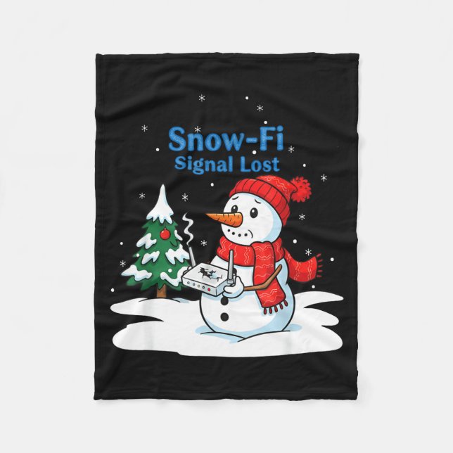 Manta Polar Señal Snow-fi Perdida Funny Navidad Muñeco de Niev (Anverso)