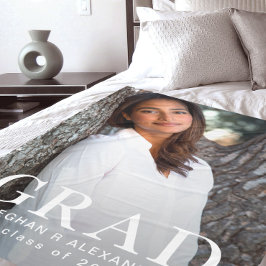 Manta Polar Sencilla caja de fotos de graduados clásicos